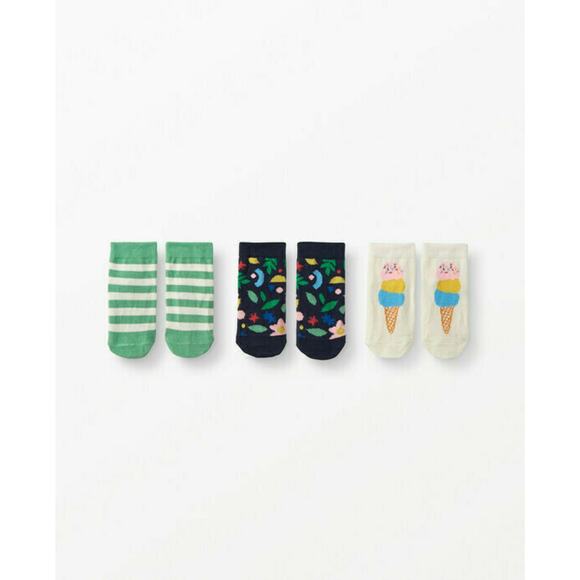 Hanna Andersson baby socks spring 3 Pack Sz 1 newborn - Picture 1 of 5
